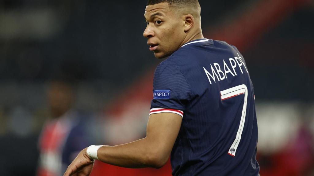 Kylian Mbappé, en un partido del PSG durante la temporada 2020/2021