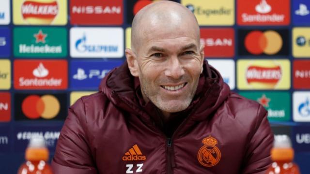 Zinedine Zidane, en rueda de prensa previa de la Champions League