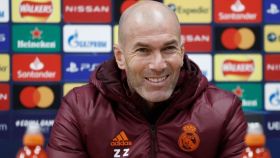 Zinedine Zidane, en rueda de prensa previa de la Champions League