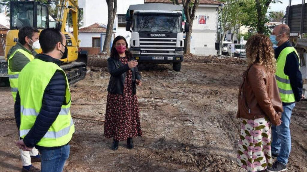 PIlar Zamora este martes en una visita al Barrio del Pilar