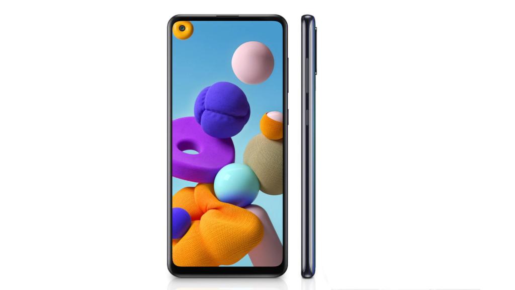 Así es la pantalla del Samsung Galaxy A21s.