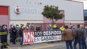 Protesta de los trabajadores de Gabadi.