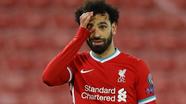 Mohamed Salah, durante el partido de Champions League ante el Real Madrid