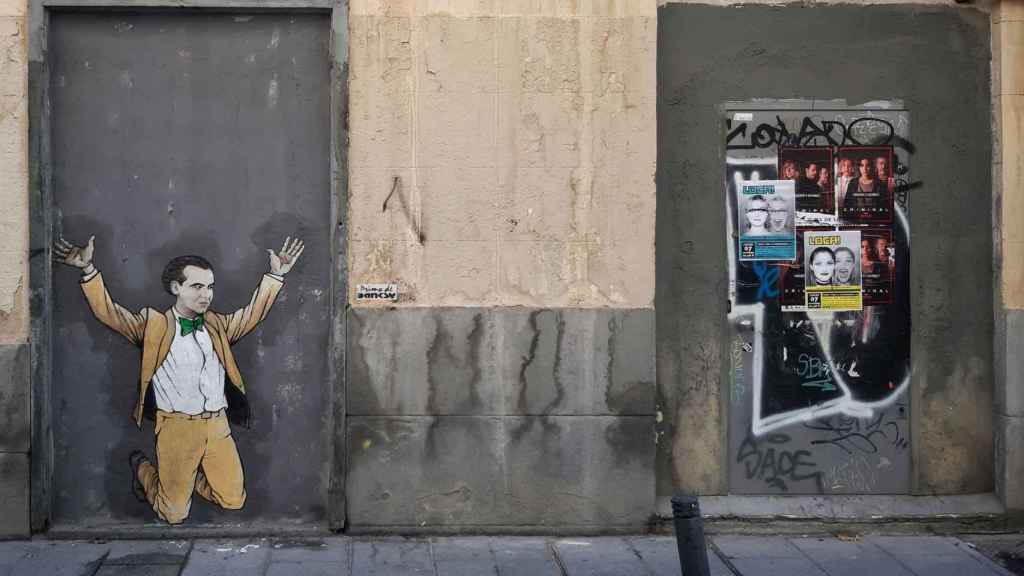 Tributo a Lorca, obra de Primo Banksy, en Madrid.