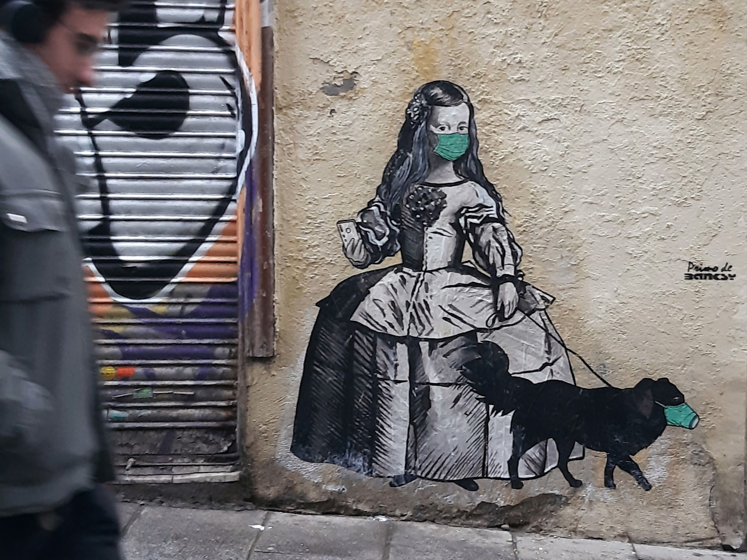 Nadie ha muerto de esto, de Primo Banksy, en Madrid.