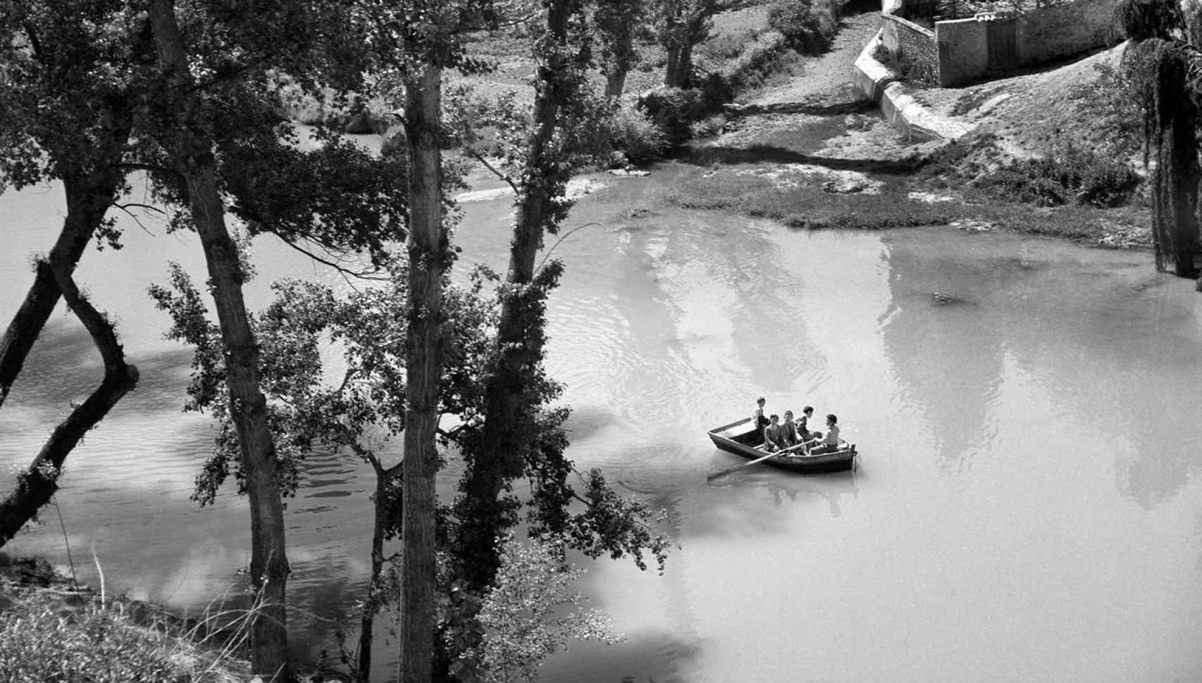 El río Huécar. Cuenca. Circa 1952.