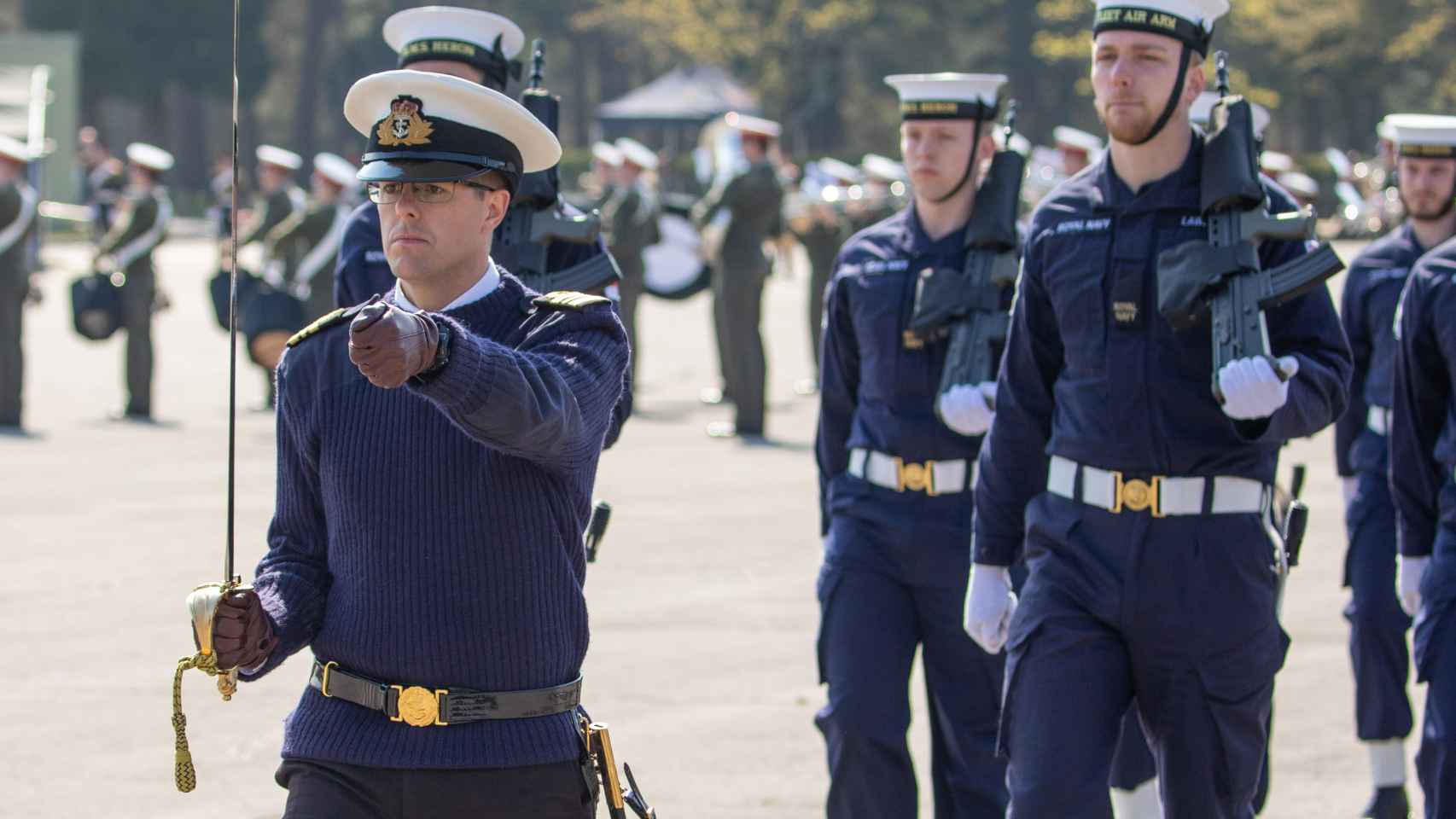 El personal de la Marina Real, la Fuerza Armada y la Fuerza Aérea se prepara para despedir al duque de Edimburgo.