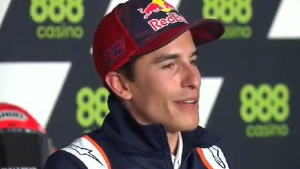 Marc Márquez durante la rueda de prensa (Captura de pantalla)