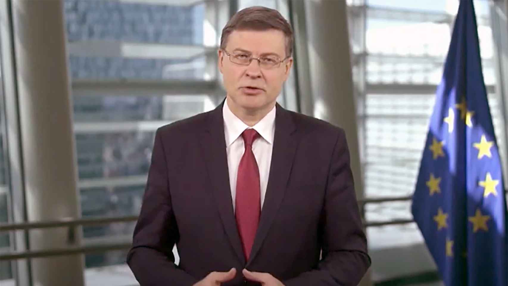 Valdis Dombrovskis, vicepresidente de la Comisión Europea, en la clausura del 'Wake Up, Spain!'.