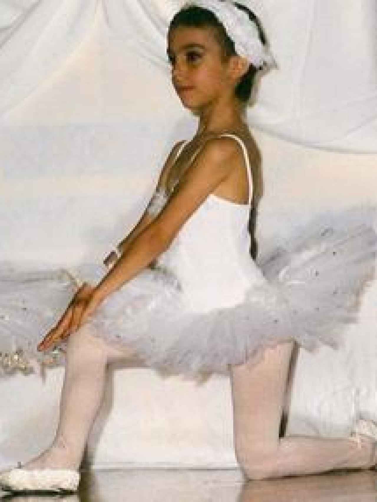 Georgina, en una función de ballet cuando era pequeña.