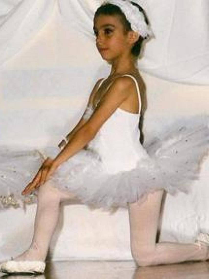 Georgina, en una función de ballet cuando era pequeña.