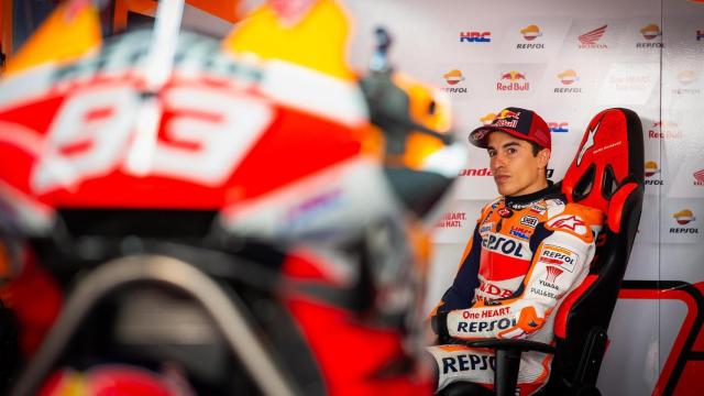 Marc Márquez en el paddock