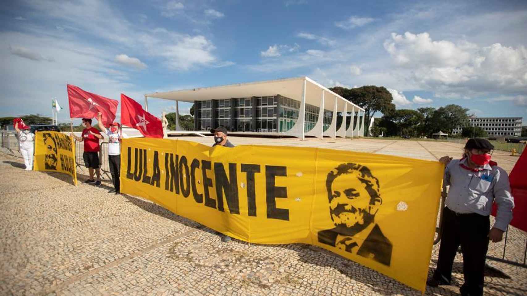 Una manifestación a favor de Lula.