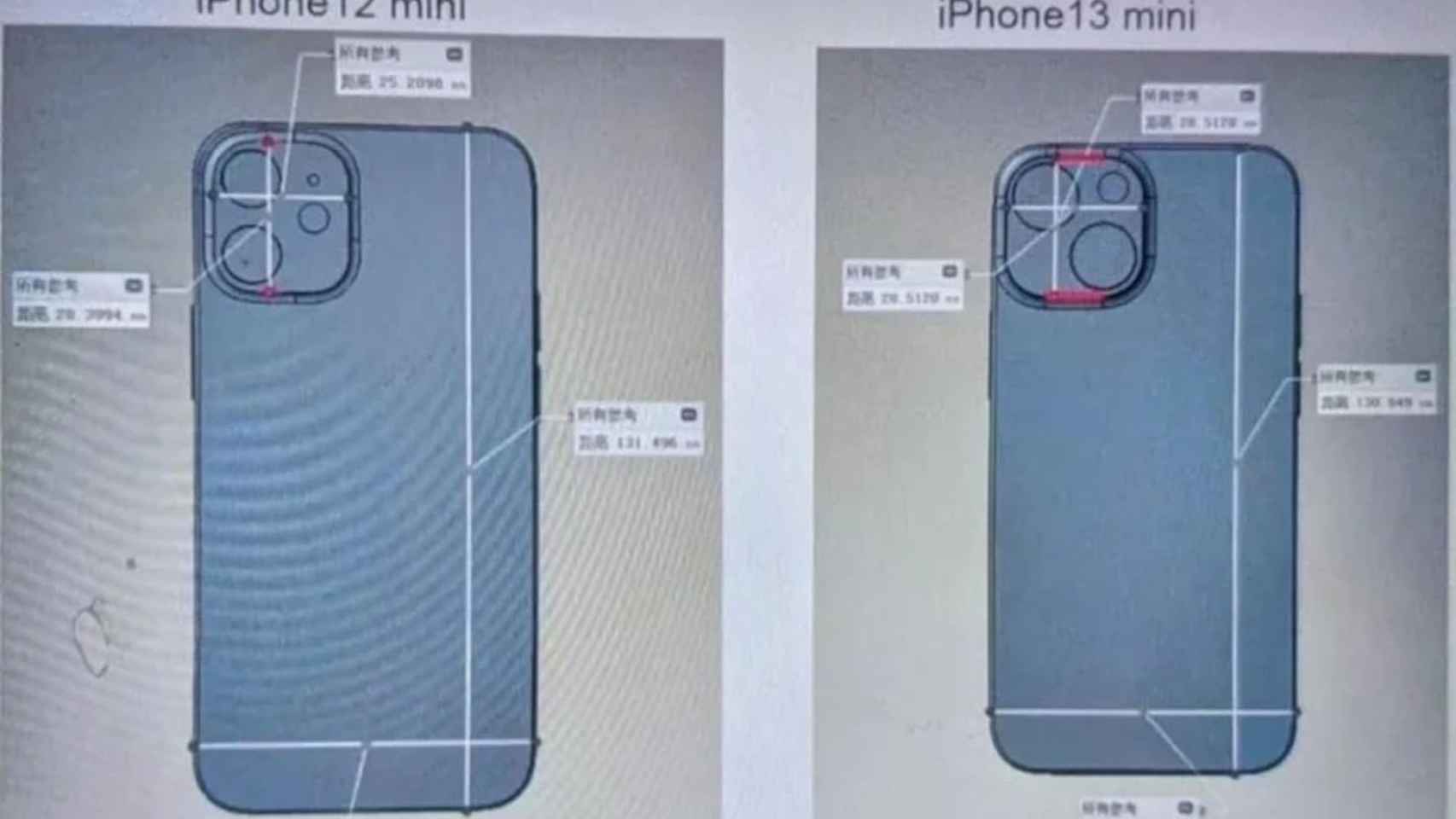 Diseño supuestamente filtrado del iPhone 13