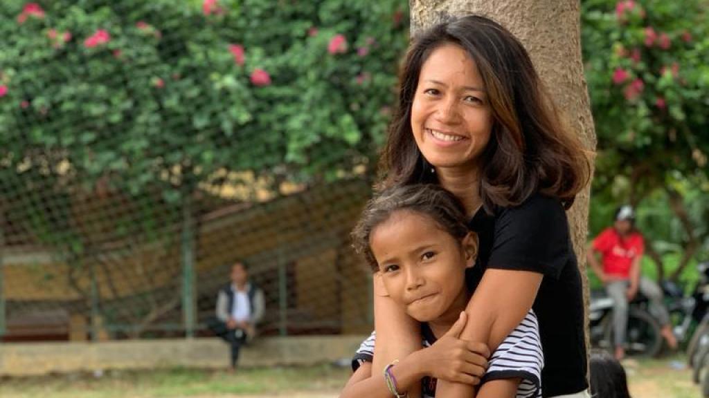 Phia Nim, de 36 años, en una comunidad de la Prefectura de Battambang (Camboya).