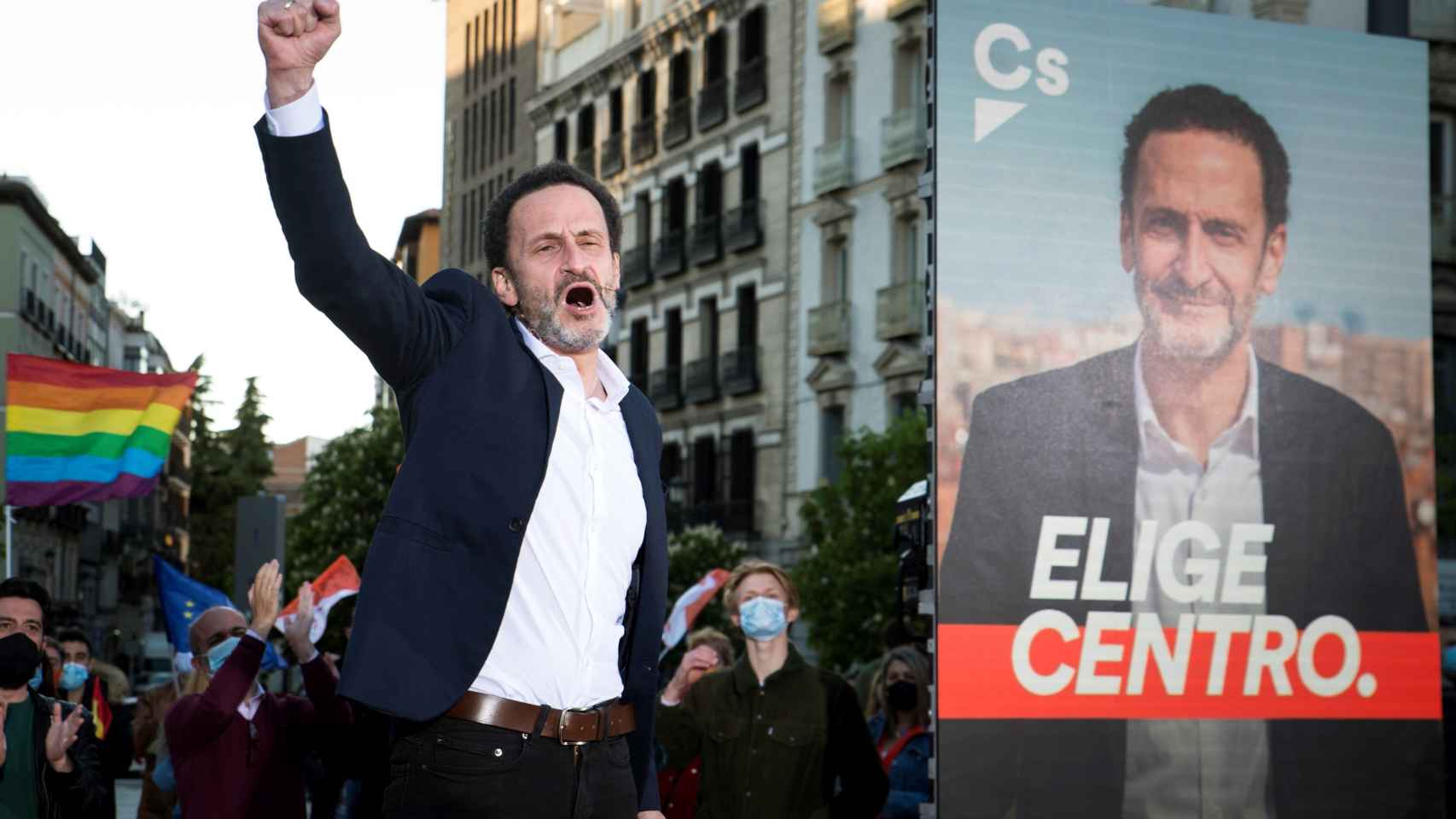 Edmundo Bal, candidato de Ciudadanos, durante el arranque de la campaña.