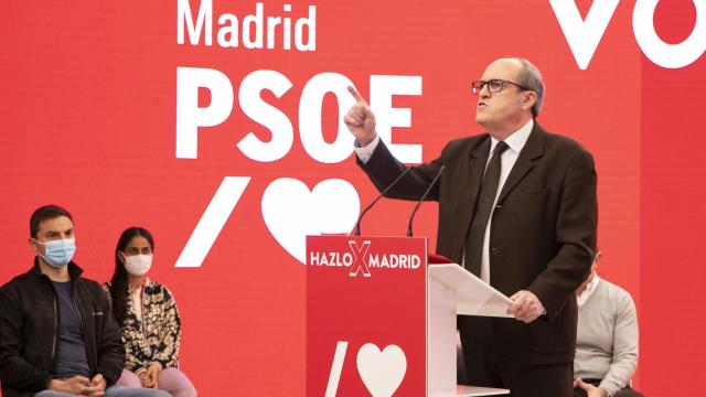 Ángel Gabilondo, este domingo en un acto de campaña.