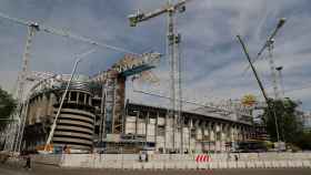 Una imagen de las obras del Estadio Santiago Bernabéu