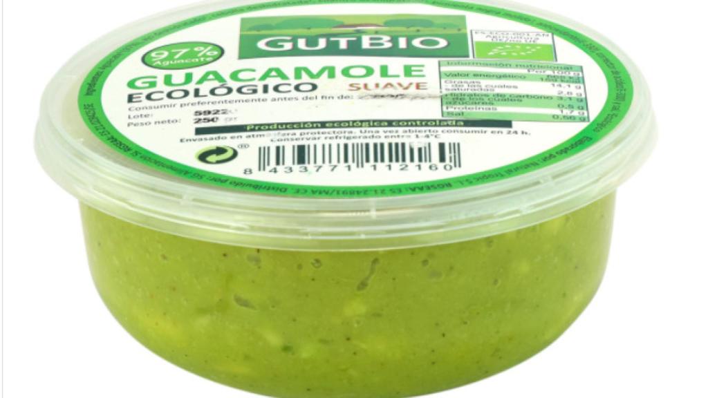 El guacamole de GutBio que ha sido elegido como el mejor del 'súper' por la OCU.