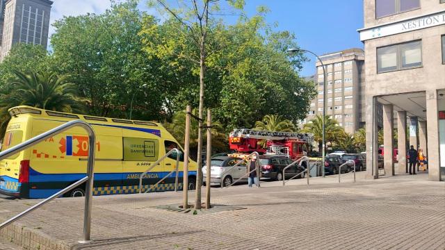 Ambulancia desplegada esta mañana en Ronda de Nelle