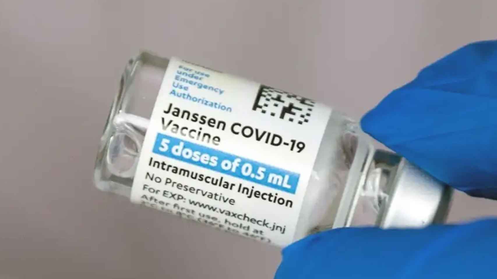 Un vial de la vacuna de Janssen contra la Covid-19.