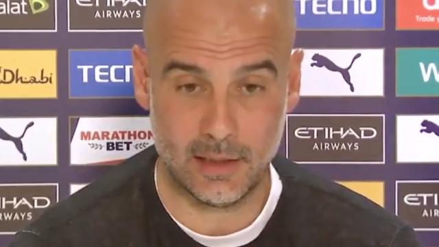 Pep Guardiola, en rueda de prensa