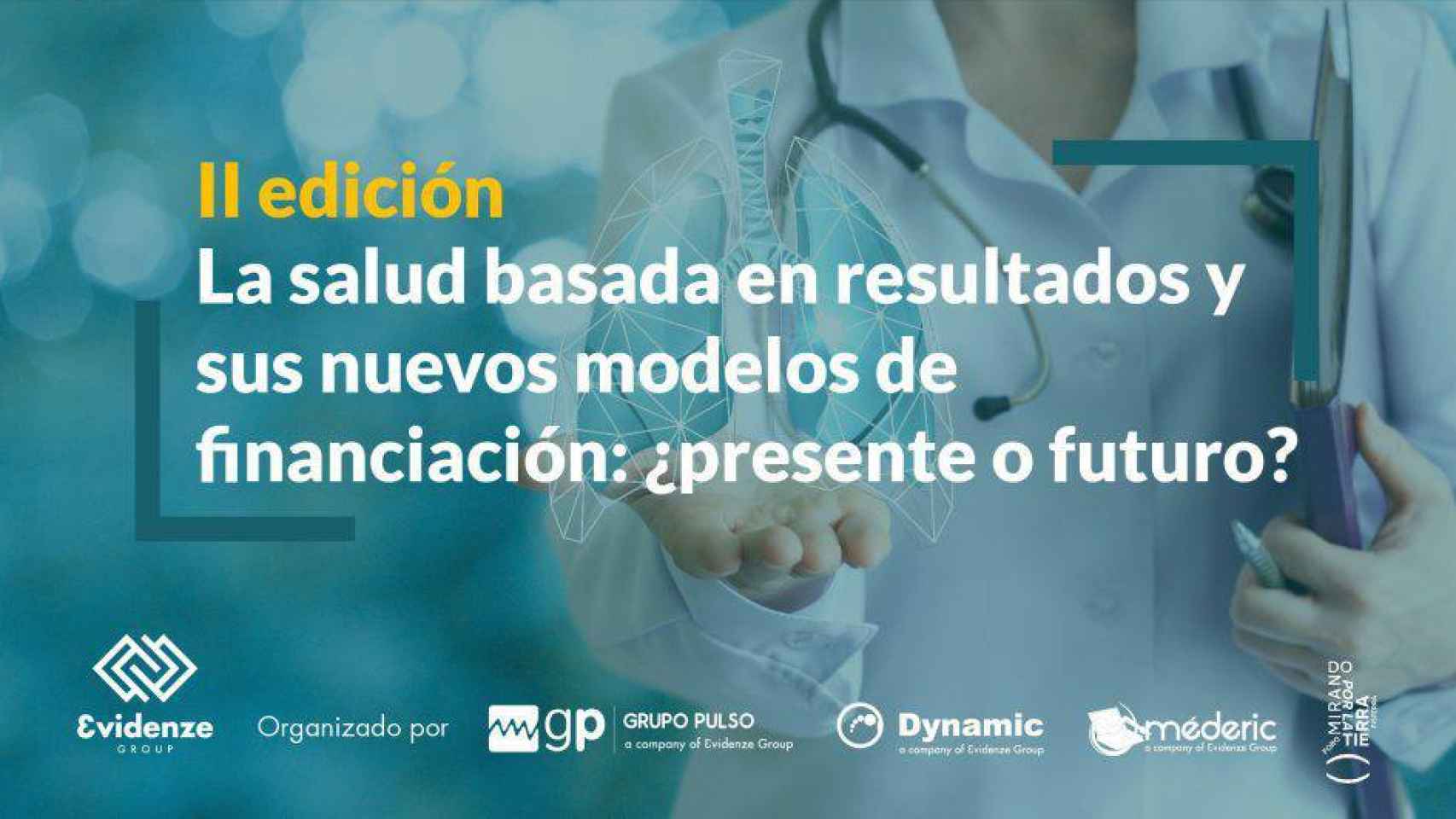 Cartel del seminario La salud basada en resultados y sus nuevos modelos de financiación: ¿presente o futuro?
