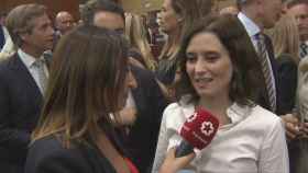 Isabel Díaz Ayuso entrevistada por Telemadrid.