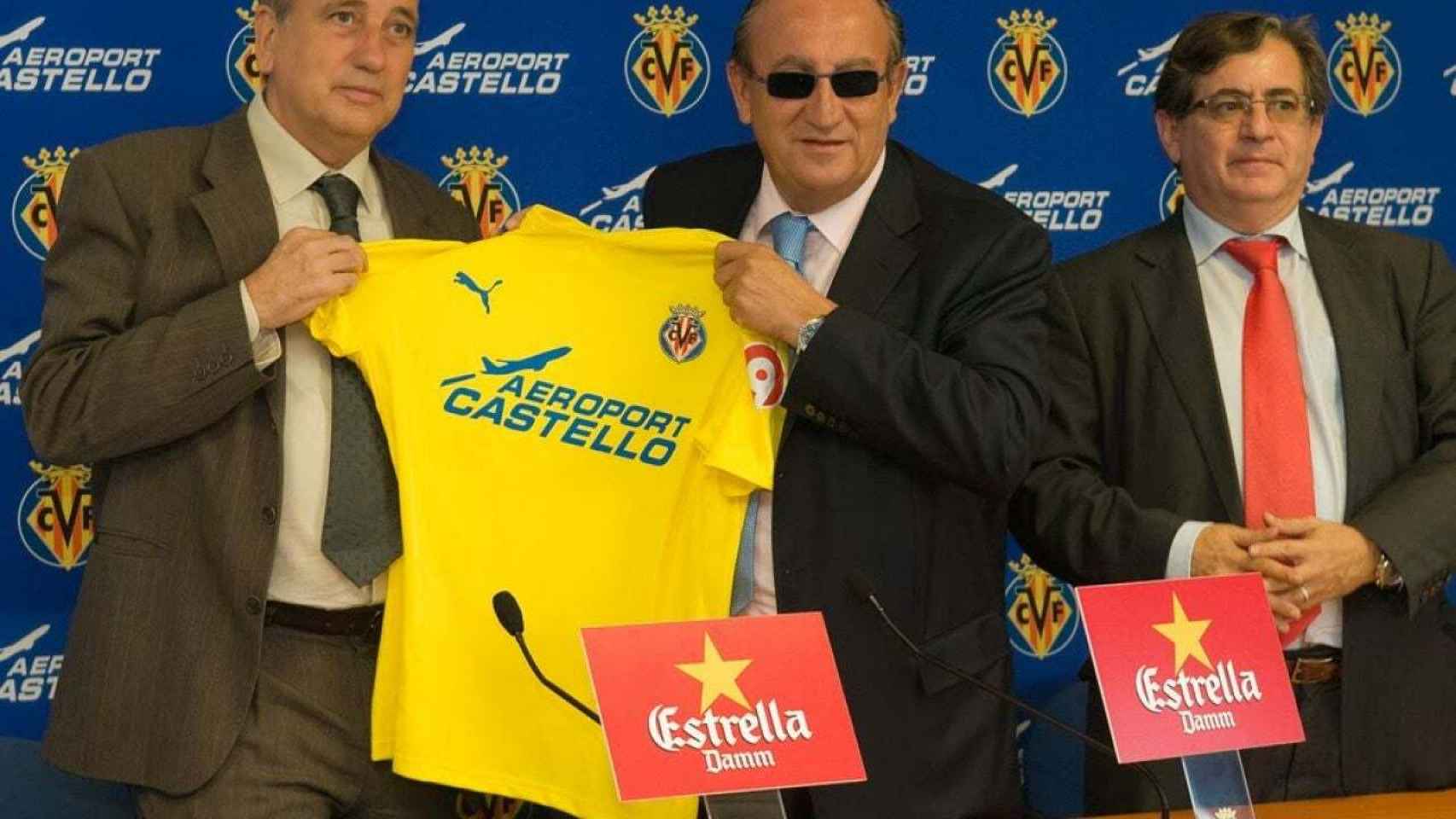 Fernando Roig, presidente del Villarreal CF, junto a Carlos Fabra, en una imagen de archivo. EE