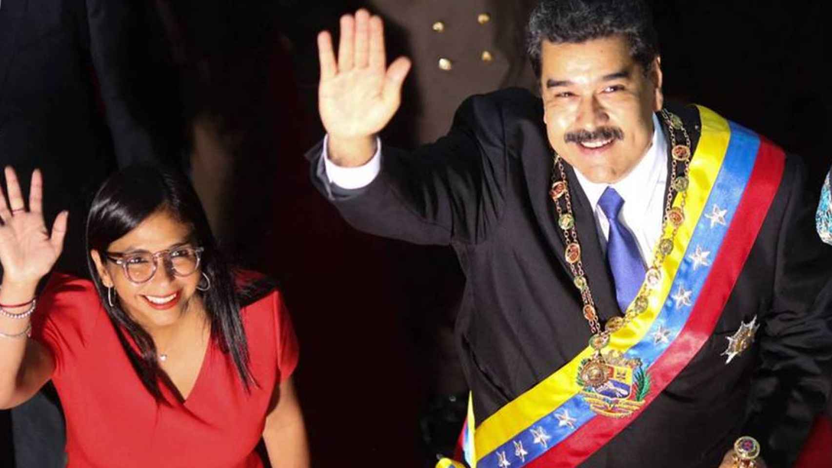 Nicolás Maduro junto a su vicepresidenta, Delcy Rodríguez