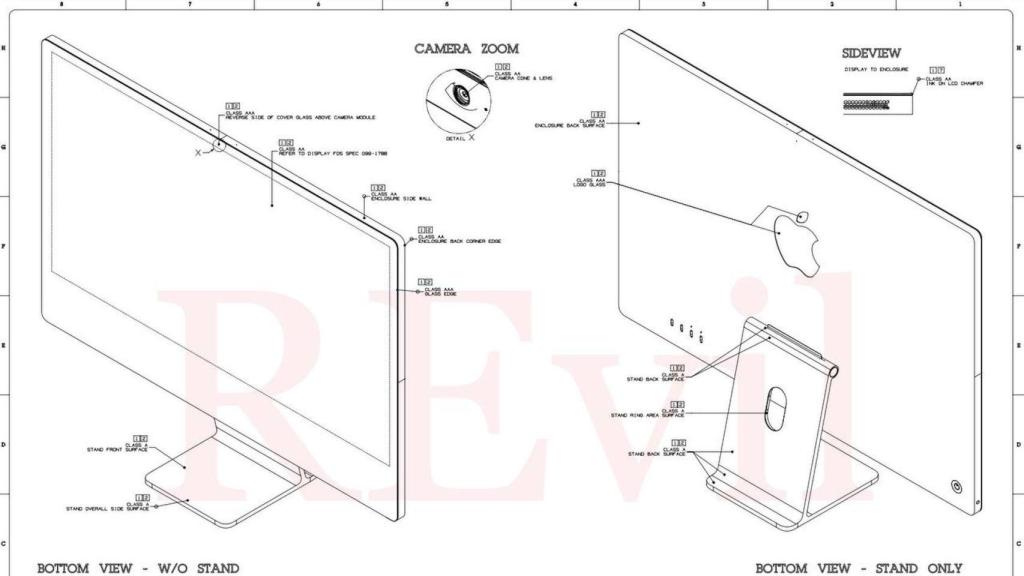 Supuestos esquemas del nuevo iMac de Apple filtrados por hackers