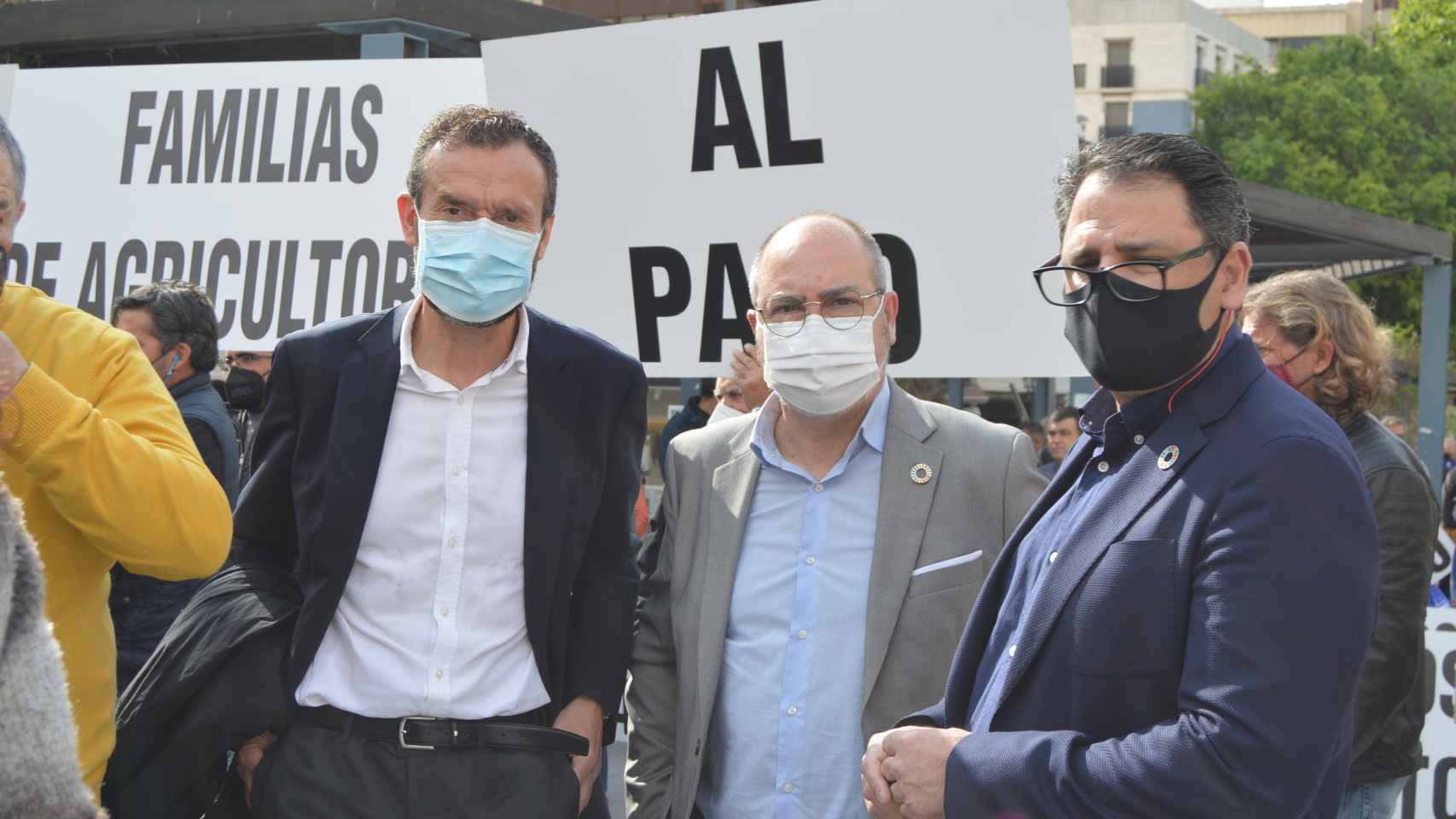 Los alcaldes del PSOE, en el acto que ha tenido lugar en Alicante