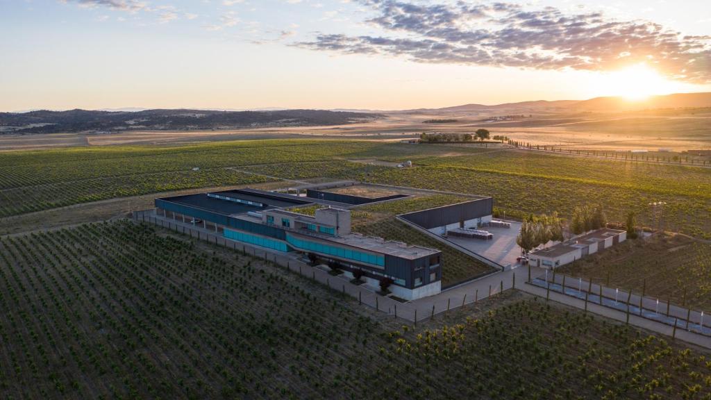 Vista aérea de Bodegas Habla, en Trujillo.