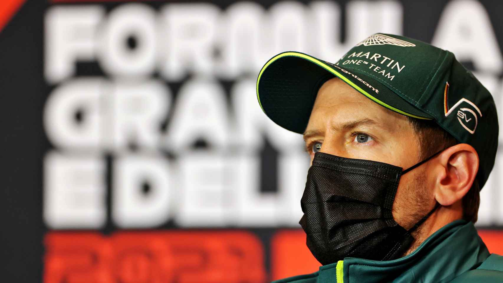 Vettel en la rueda de prensa del Gran Premio de la Emilia Romaña