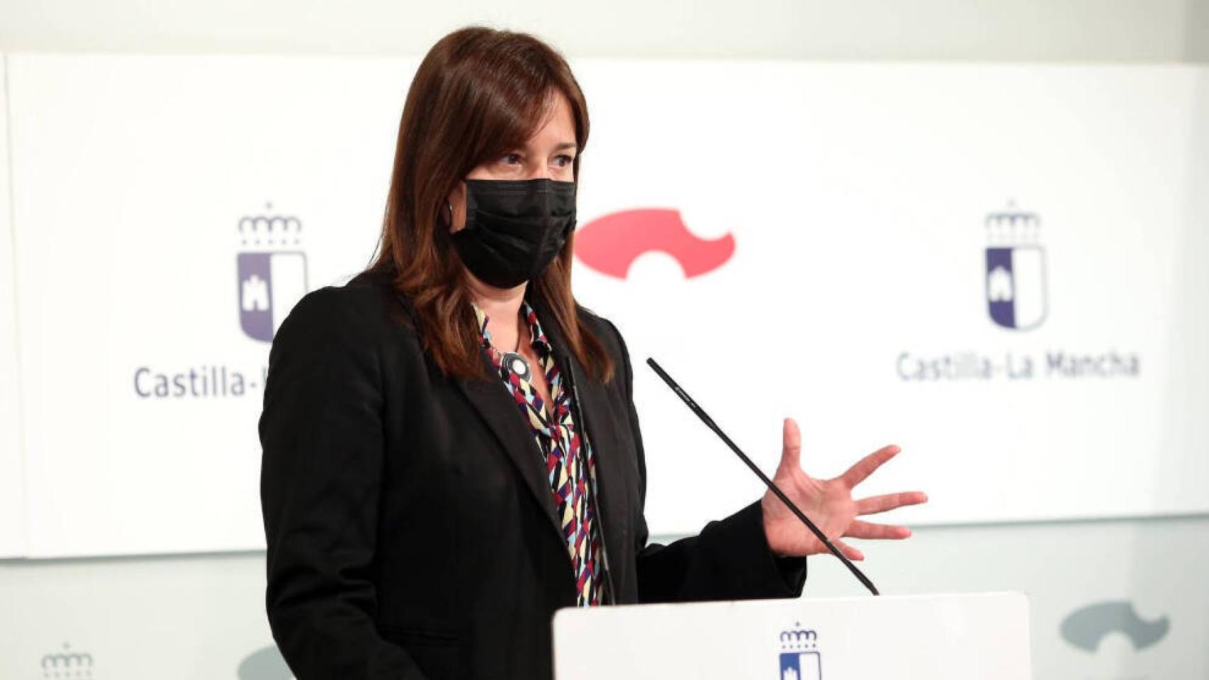 Blanca Fernández, consejera portavoz del Gobierno de Castilla-La Mancha, en una imagen de este miércoles. Foto: Óscar Huertas