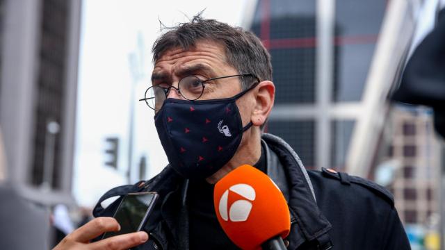 Monedero a la llegada a los juzgados de Plaza Castilla.