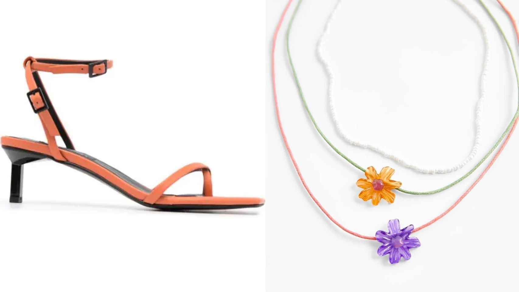 La 'influencer' optaba por unas sandalias de la marca Senso  y unos collares de Zara para brindar un toque de color al 'look'.