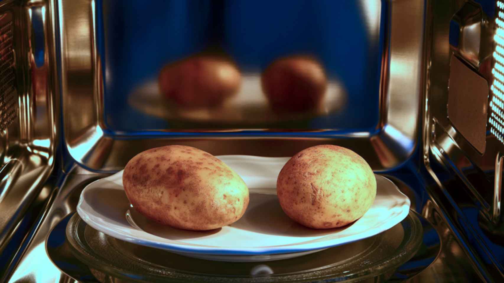 Receta patatas al microondas (cocidas) paso a paso.