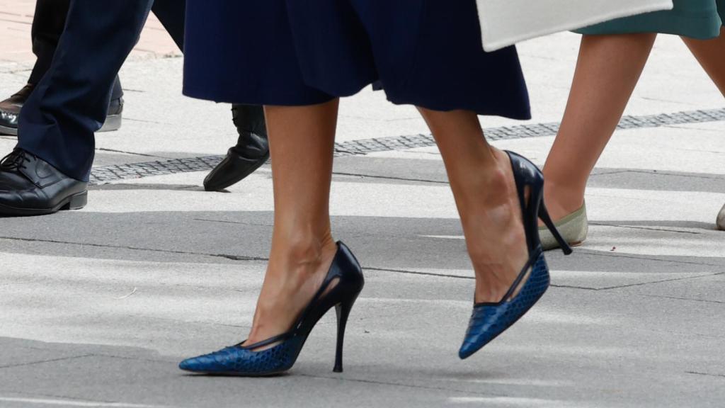 Los extravagantes zapatos de Letizia.