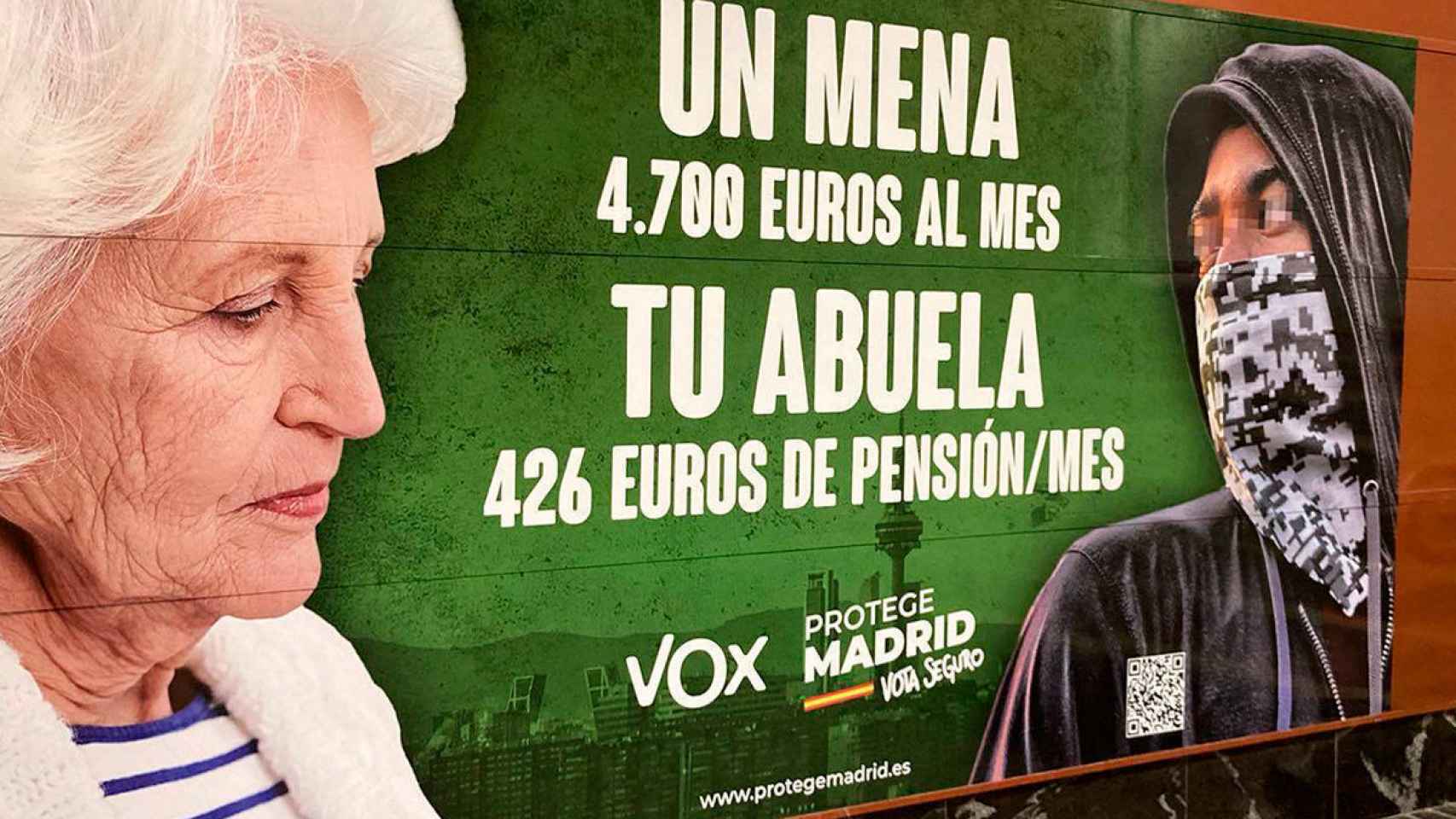 Cartel electoral de VOX que denunció la Fiscalía por un posible delito de odio.