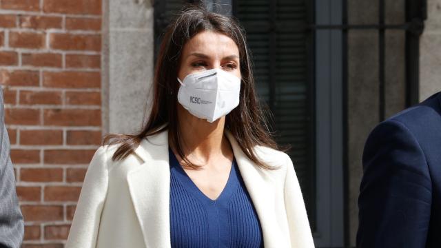 La reina Letizia durante su último acto de la semana en Alcalá de Henares.