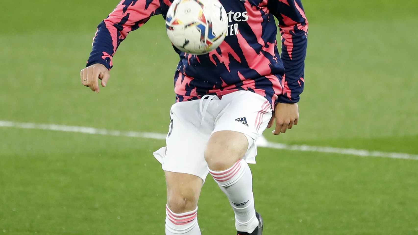 Nacho Fernández, con el balón