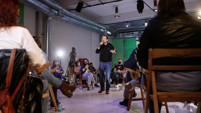 Pablo Iglesias, en un acto de campaña.