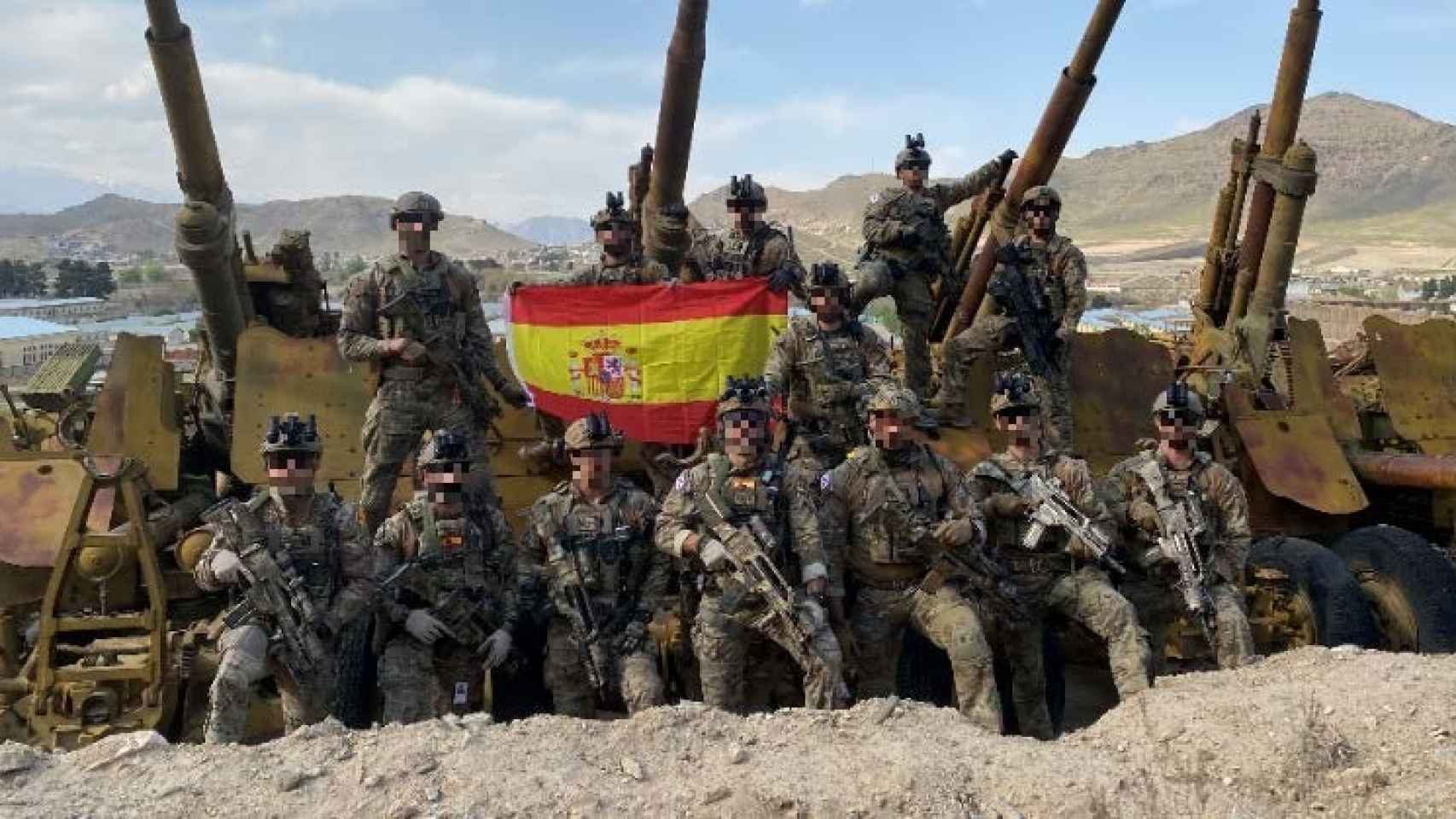 Últimos 24 militares españoles que abandonaron Afganistán.