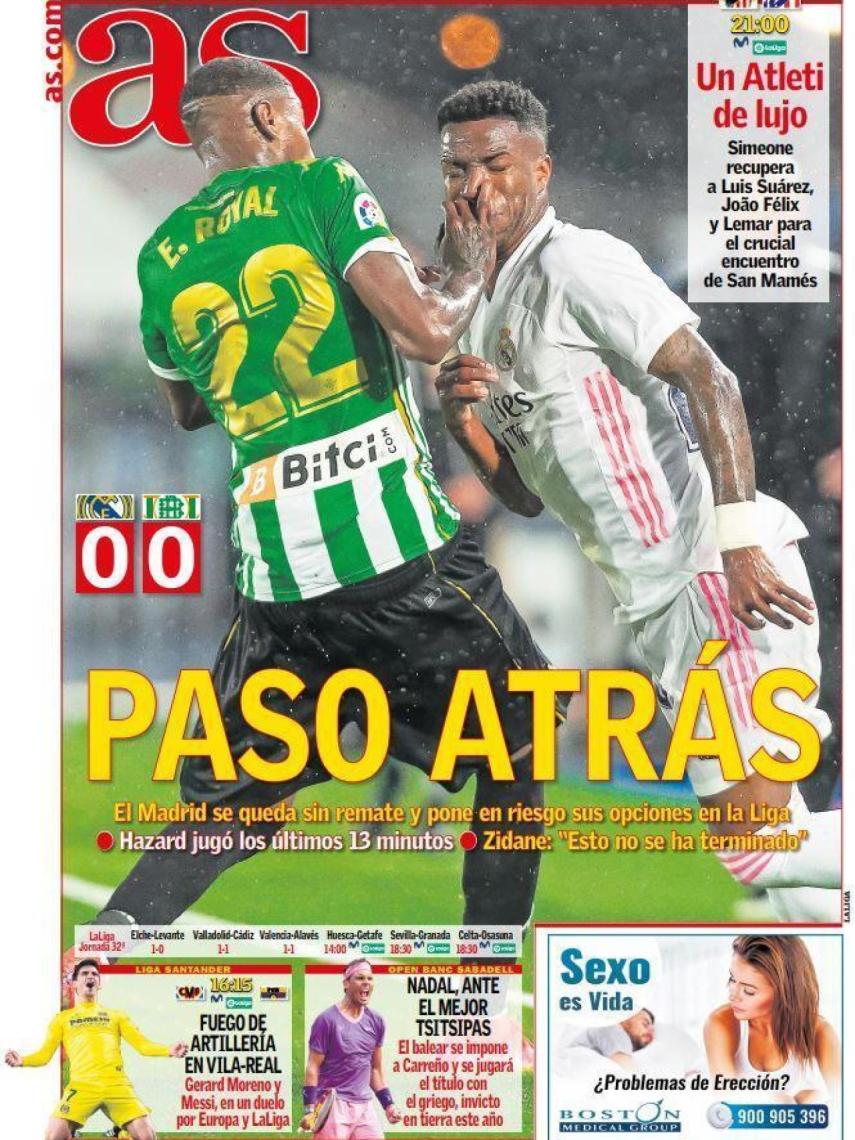 La portada del diario AS (25/04/2021)