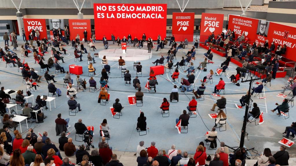 Una imagen durante la celebración del acto del PSOE en Getafe.