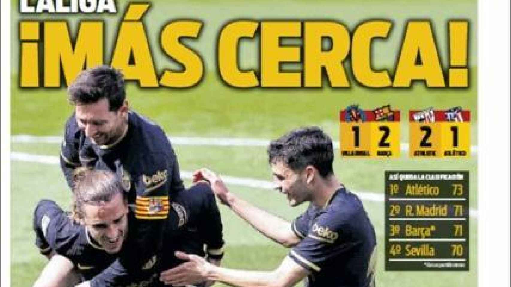 La portada del diario Sport (26/04/2021)