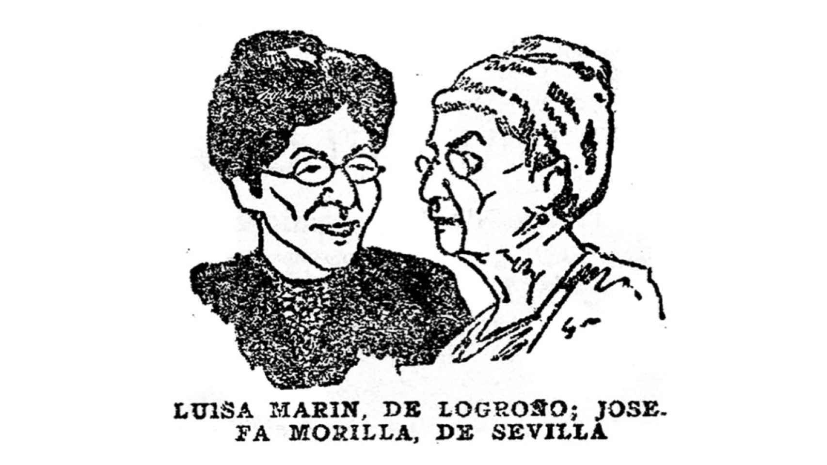 Caricatura de la operaria tabaquera Luisa Marín en 1920.