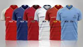 Las camisetas de los equipos ingleses de la Superliga Europea