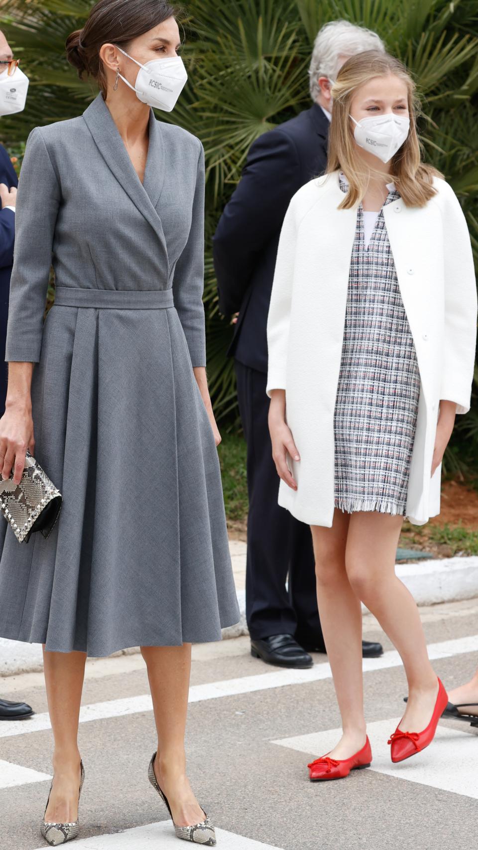La reina Letizia y la princesa Asturias, que lució Mathildas Shoes.